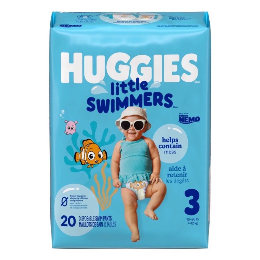 Little Swimmers Size 3 Blue Disposable Swim Pants - 20 Count